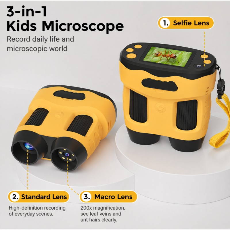Kids Education News - Caméra Microscopique Numérique 4K 1000X pour