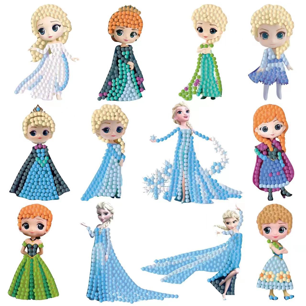 Kingdom Kids Education - Autocollants en diamant 5D Princesse de