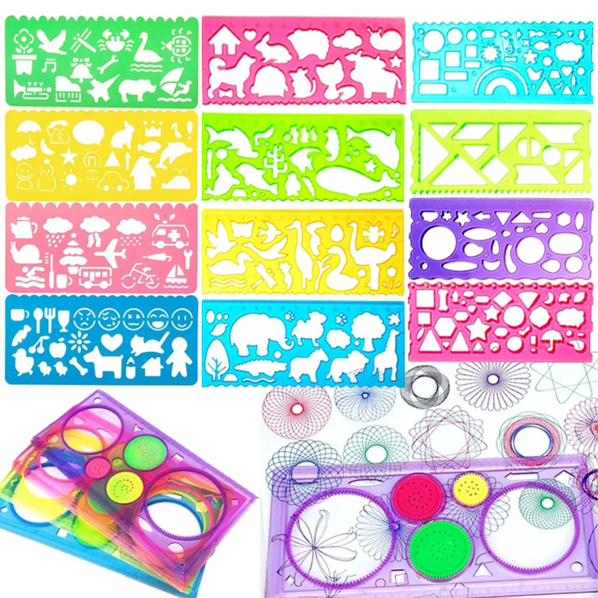 Kids Education Template - Ensemble de pochoirs de dessin de