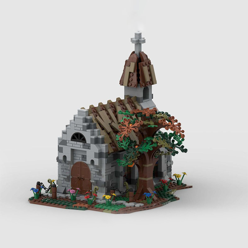 Kingdom Kids Education - 1130 pièces MOC Village Église Château