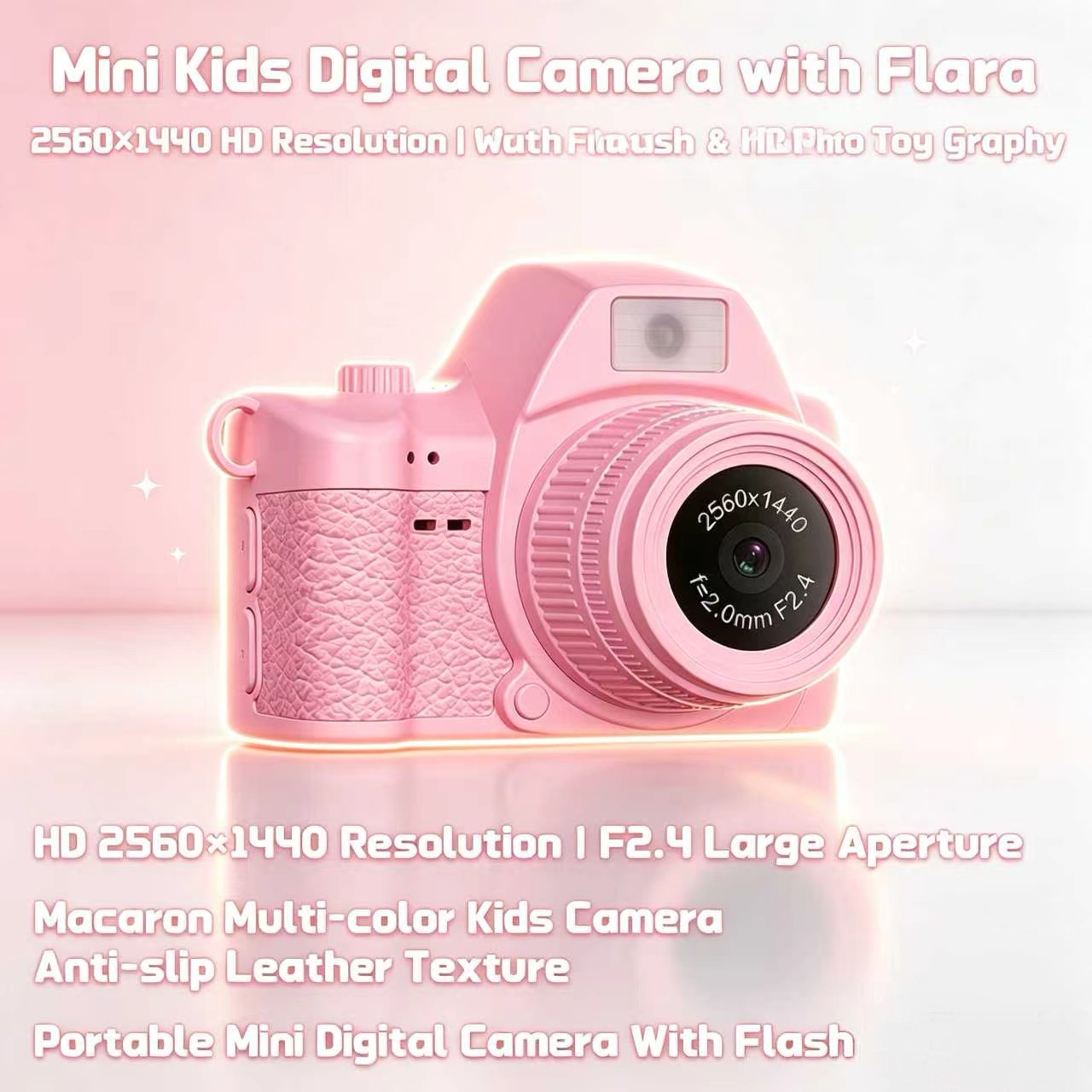 Kids Education News - Appareil photo numérique pour enfants Macaron