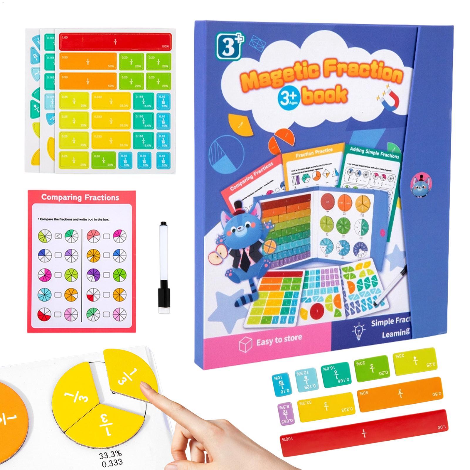 Kids Education Center - Tableau magnétique pour les fractions, outils