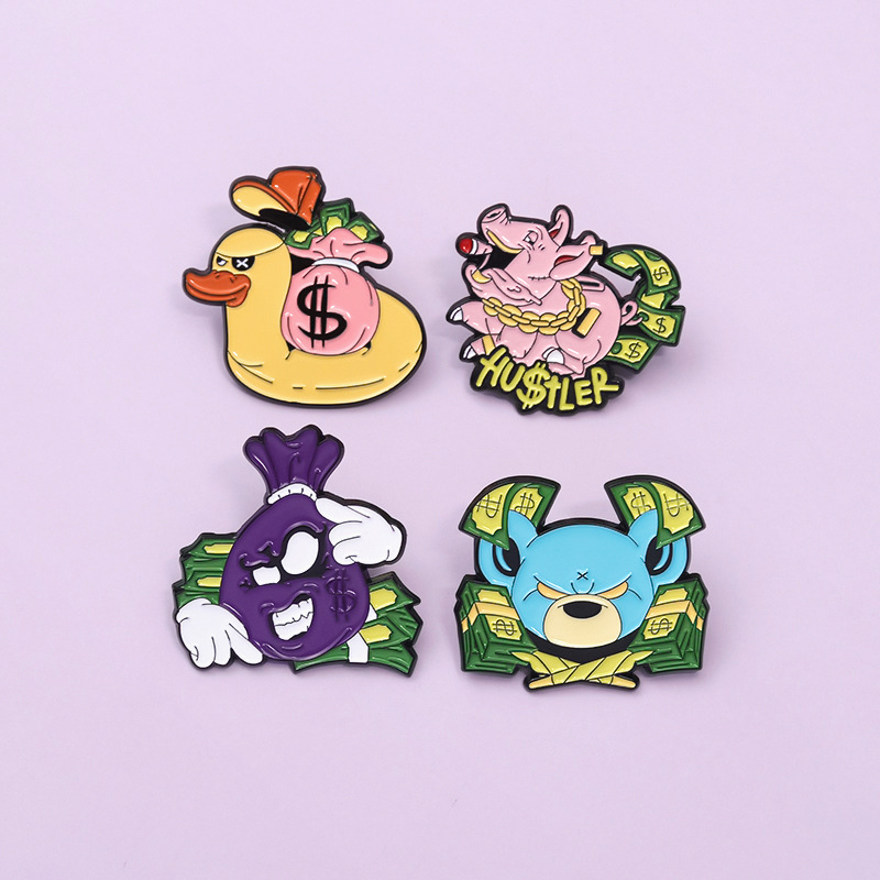 Kids Education Money - Dessin animé cochon canard sac d'argent