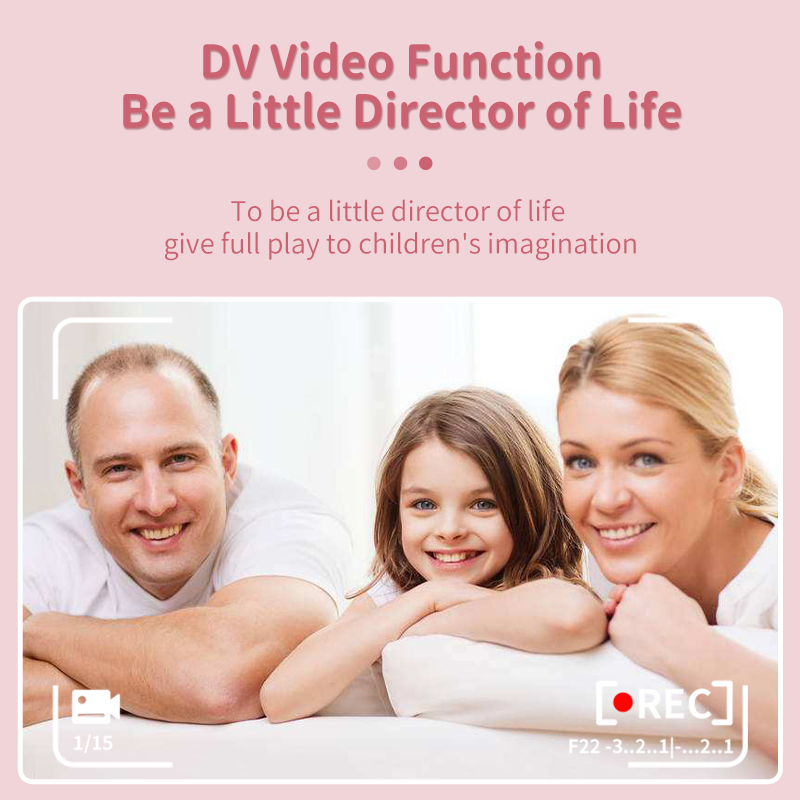 Kids Educational Videos - Appareil photo numérique portable pour enfants,
