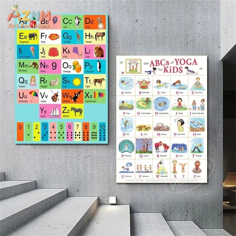 Affiche sur toile sans cadre A - Kids Yoga Education avis et prix