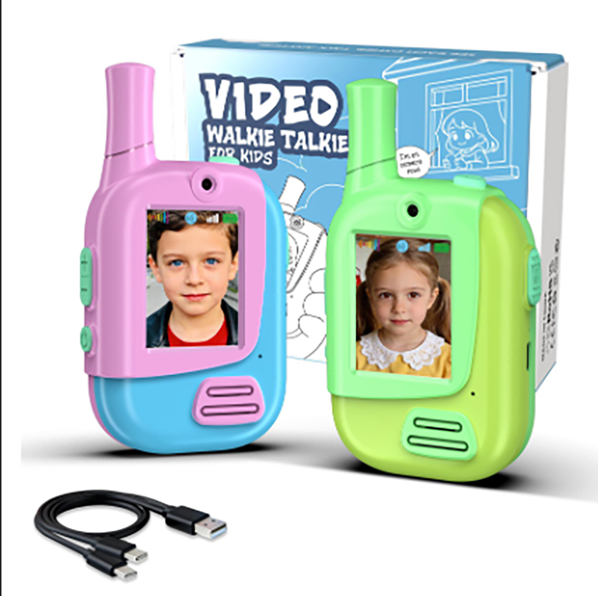 Lot de 2 talkies-walkies vidéo - Kids Educational Videos avis et prix