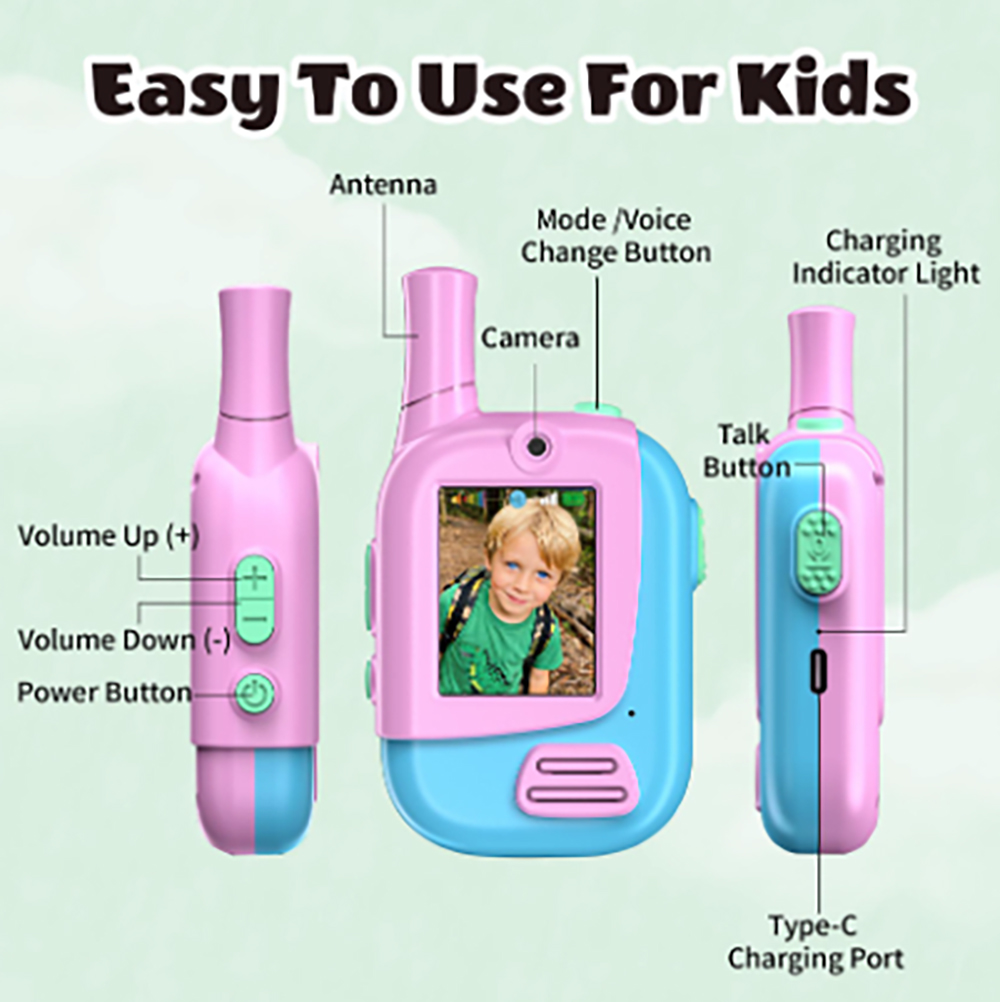 Lot de 2 talkies-walkies vidéo - Kids Educational Videos avis et prix