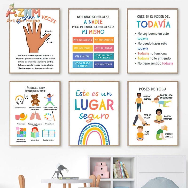 AZNM Impression sur toile pour - Kids Yoga Education avis et prix